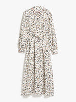 Printed silk shirt dress