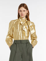 Taffeta pussy-bow shirt