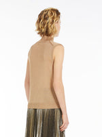 Viscose and lurex knit top