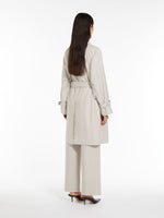 Double-breasted trench coat in water-resistant cotton twill