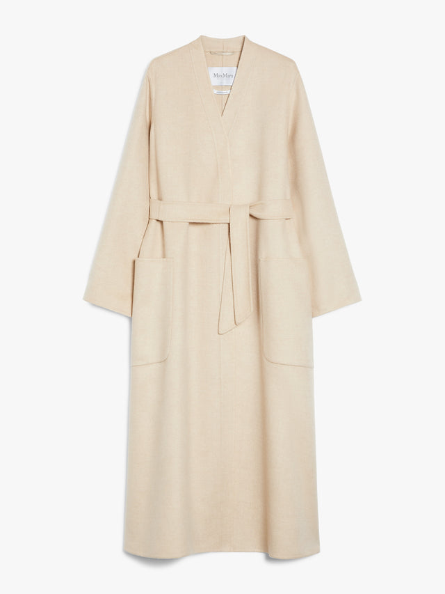 Camel Wrap Coat for Women - Albino - Max Mara UAE