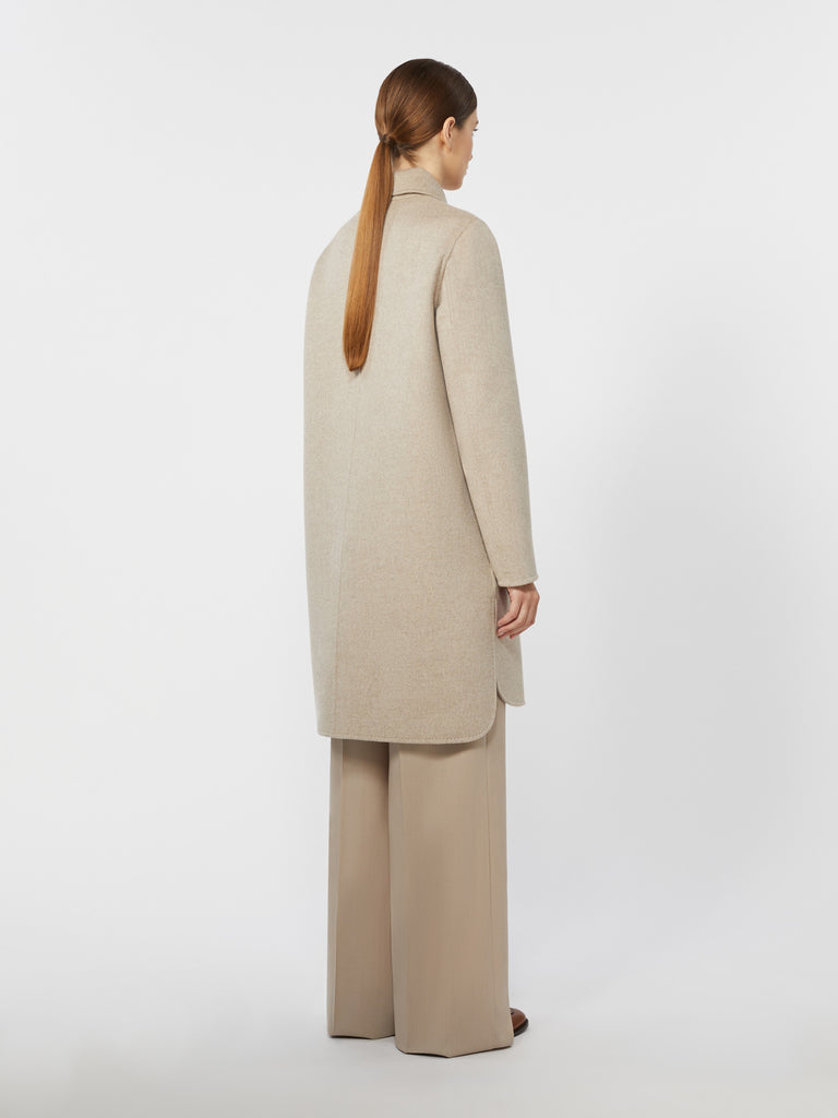 Straight-fit cashmere coat