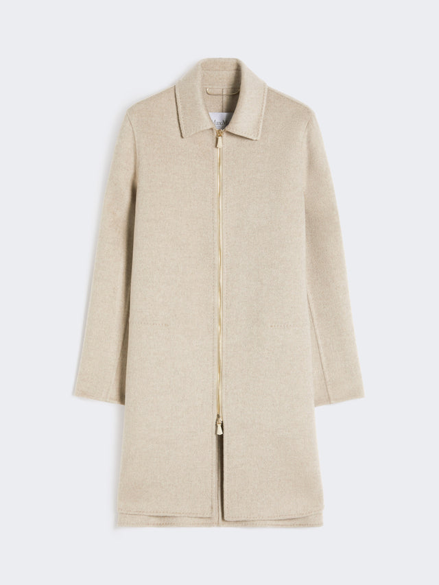 Straight-fit cashmere coat