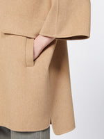 Camel Broadcloth Coat for Women - Hazelnut Brown - Max Mara UAE