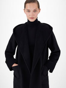 Camel Colour Robe Coat for Women - Black - Max Mara UAE