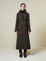 Boutonné·fabric redingote coat