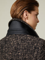 Boutonné·fabric redingote coat