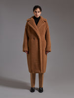 Teddy Bear Icon Coat for Women - Camel - Max Mara UAE