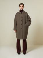 Oversized double wool coat