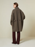 Oversized double wool coat