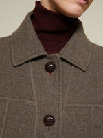 Oversized double wool coat