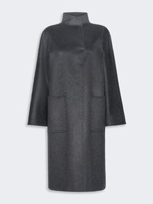 Cashmere Midi Coat for Women - Dark Grey - Max Mara UAE