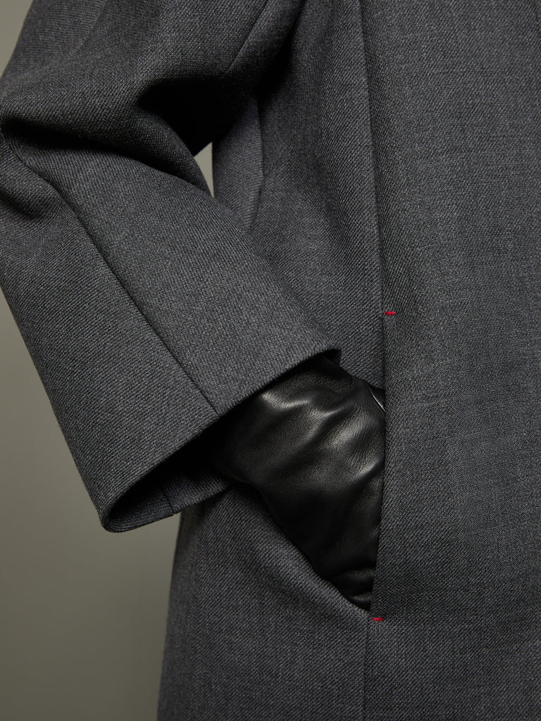 max mara combed wool kimono coat