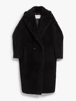 Teddy Bear Icon Coat In Alpaca And Wool for Women - Black - Max Mara UAE