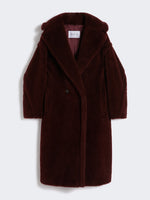 Teddy Bear Icon Coat in alpaca and wool - Cherry