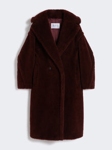 Teddy Bear Icon Coat in alpaca and wool - Cherry
