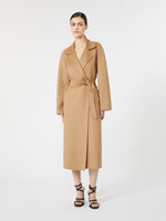 max mara long camel robe coat for women