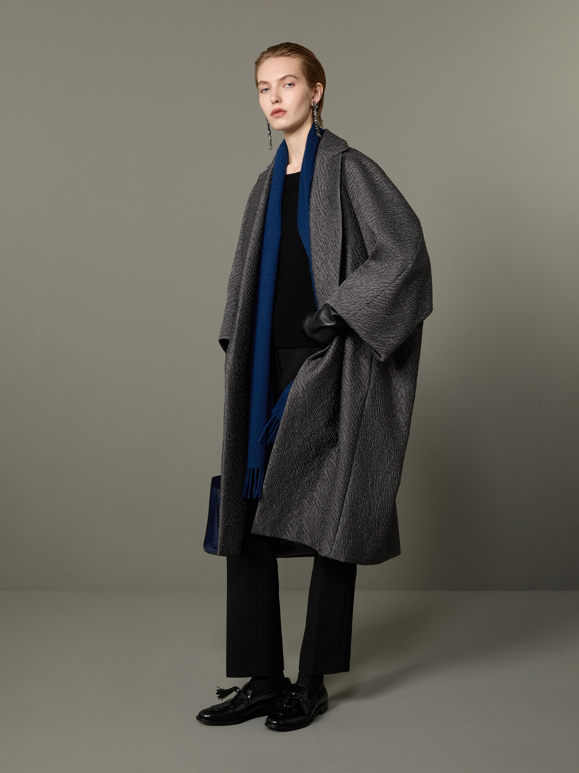 Max Mara Jacquard fabric cape coat for Women