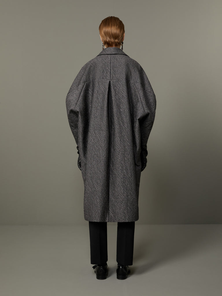max mara jacquard fabric cape coat