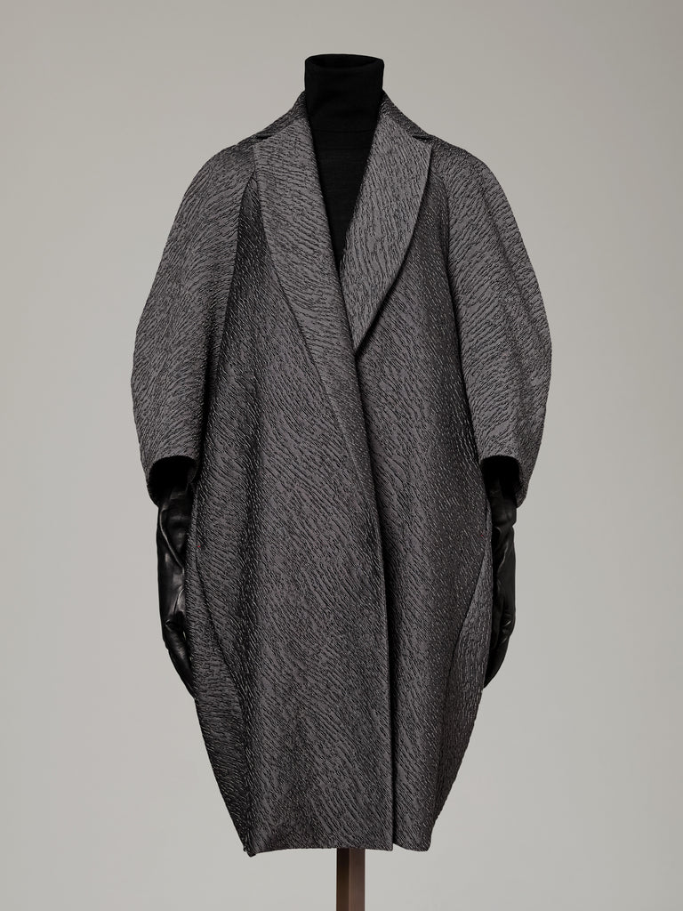 max mara jacquard fabric cape coat