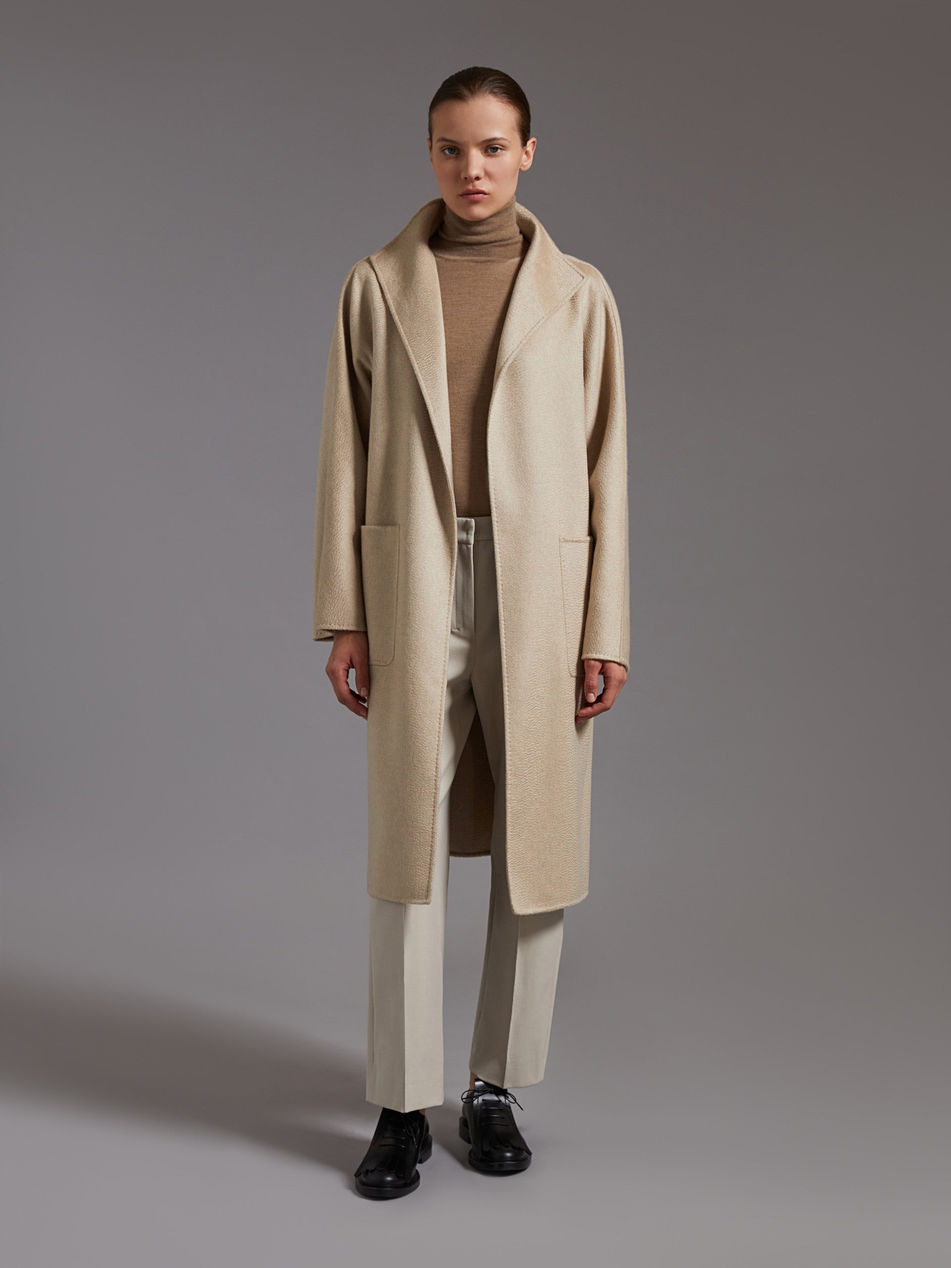 Cashmere Cardigan Coat for Women - Sand - Max Mara UAE