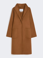 Midi cashmere cardigan coat - Tobacco