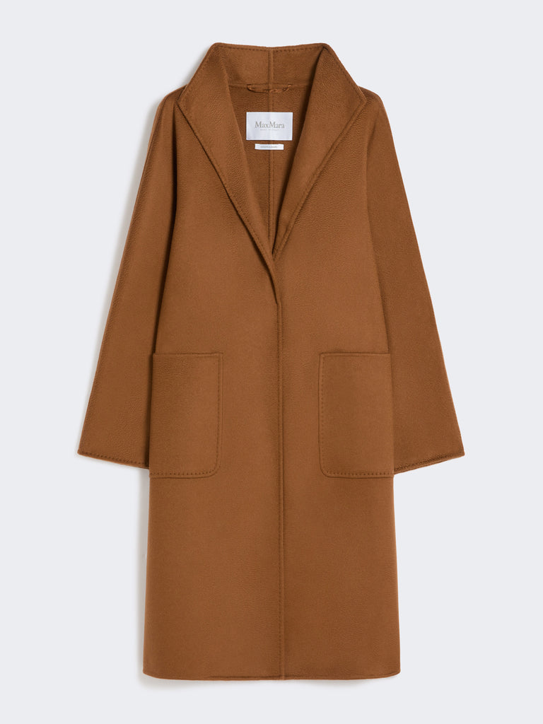 Midi cashmere cardigan coat - Tobacco