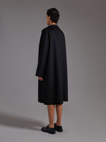 Midi cashmere cardigan coat - Black
