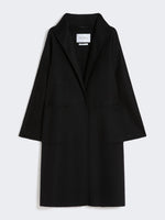 Midi cashmere cardigan coat - Black