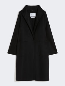 Midi cashmere cardigan coat - Black