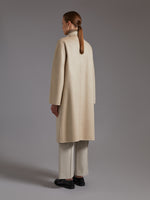 Midi cashmere cardigan coat - Sand