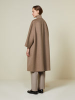 Double cashmere cape coat