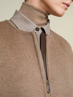 Double cashmere cape coat