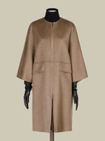 Double cashmere cape coat
