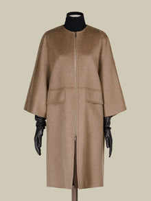 Double cashmere cape coat
