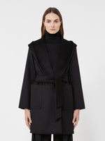 Camel Robe Coat for Women - Black - Max Mara UAE