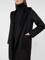 Camel Robe Coat for Women - Black - Max Mara UAE