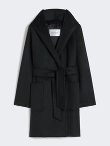 Camel Robe Coat for Women - Black - Max Mara UAE