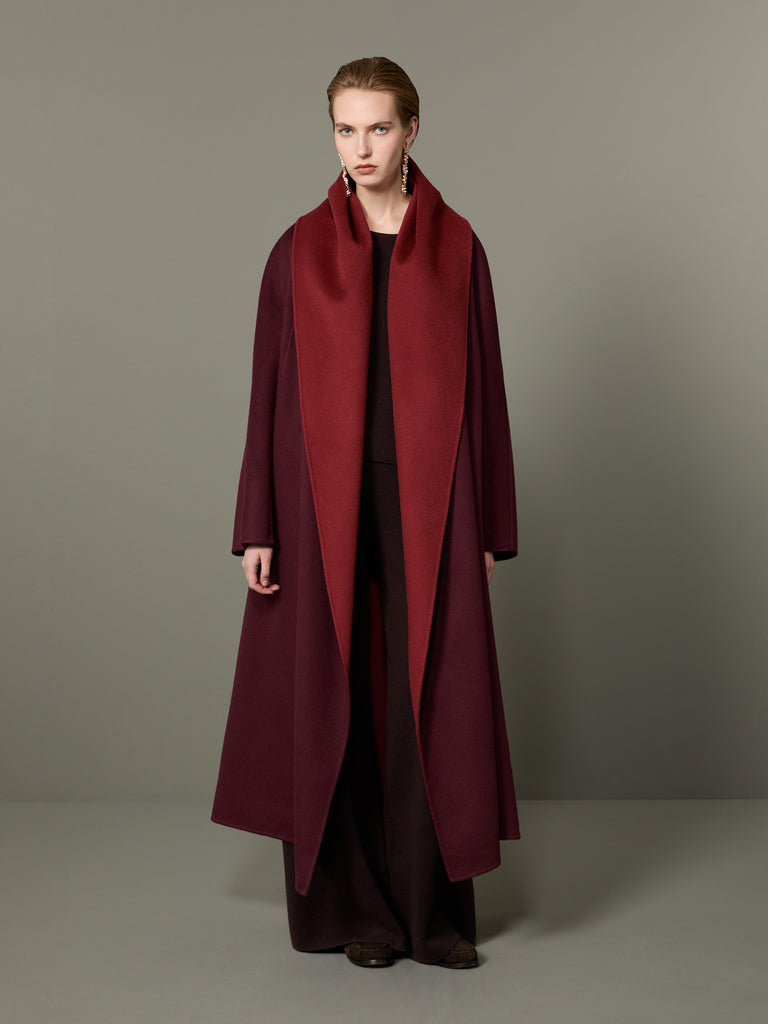 max mara reversible foulard coat in brushed cashmere