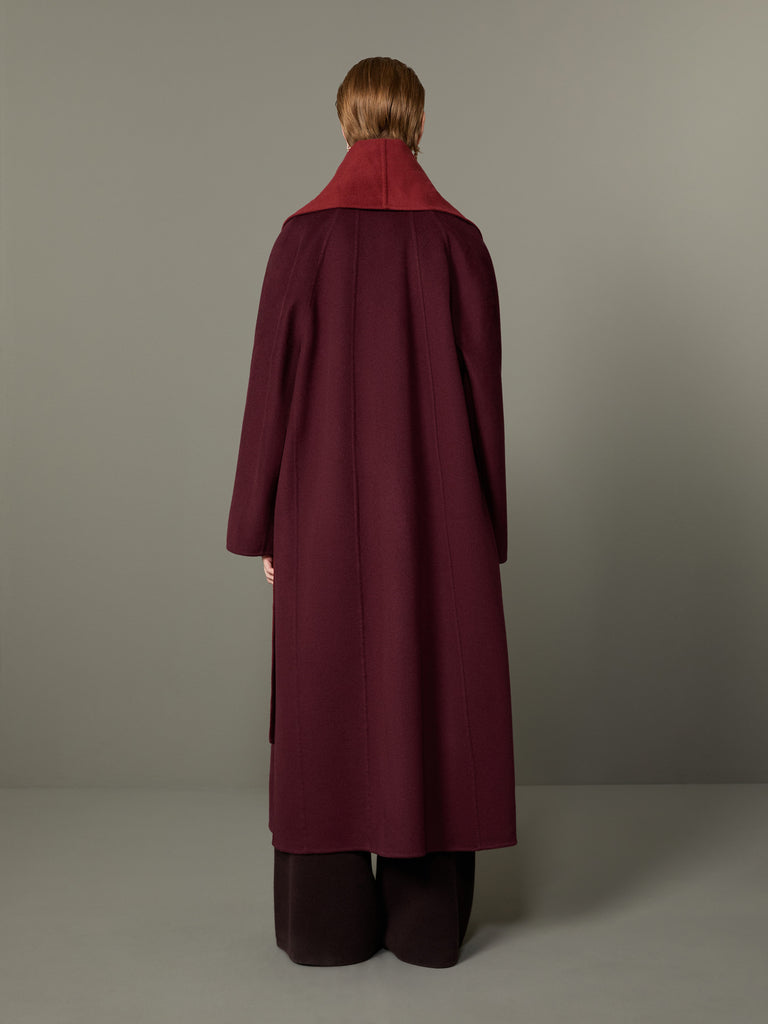 max mara reversible foulard coat in brushed cashmere