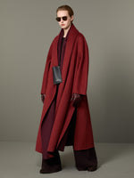 max mara reversible foulard coat in brushed cashmere for women