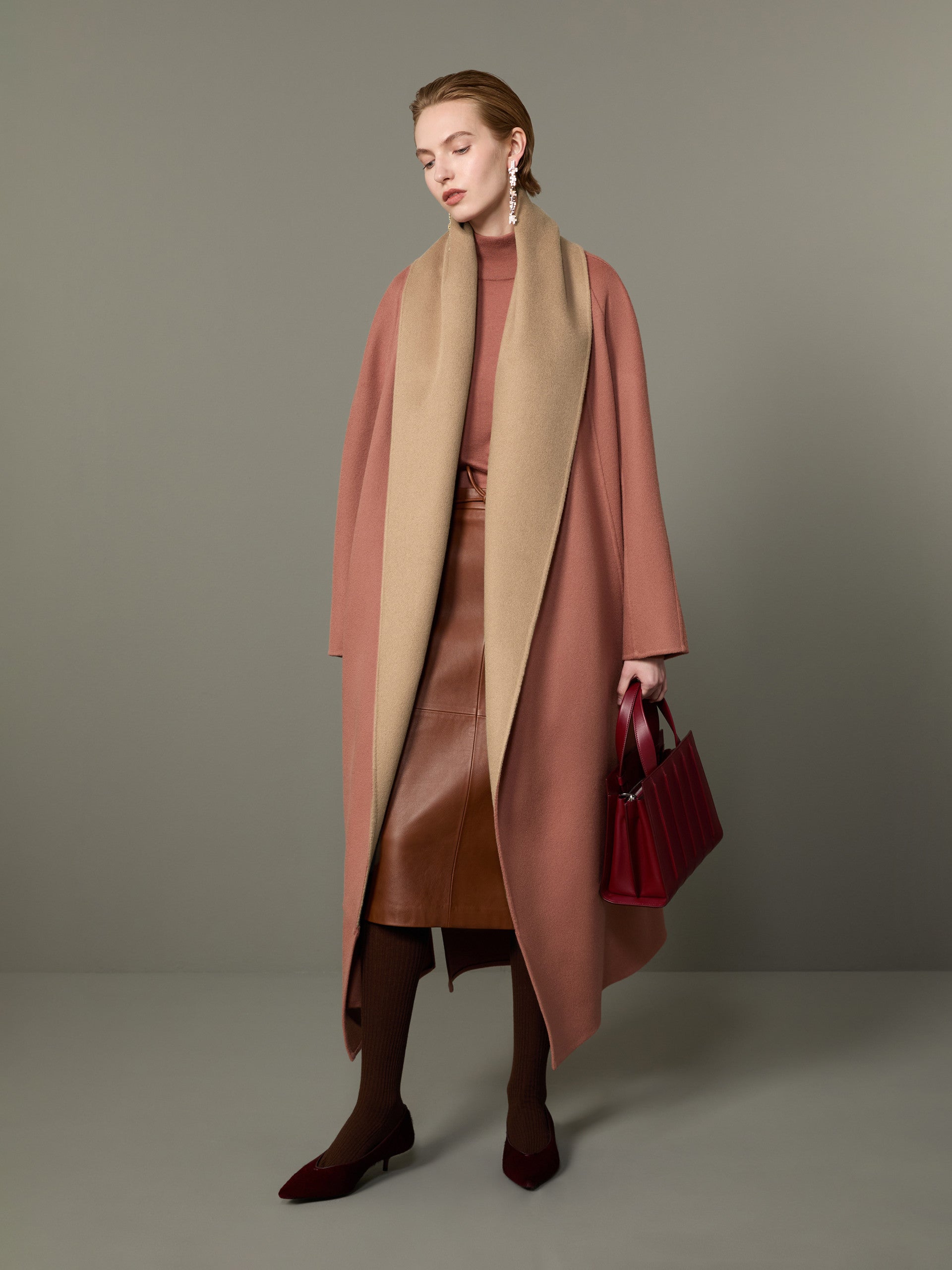 Max Mara Reversible foulard coat in brushed cashmere for Women