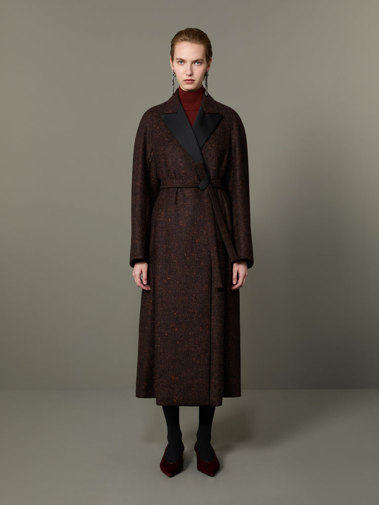 max mara wool and alpaca redingote coat