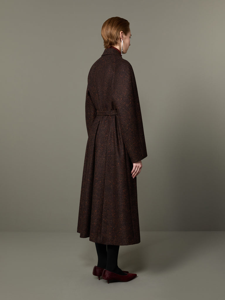 max mara wool and alpaca redingote coat