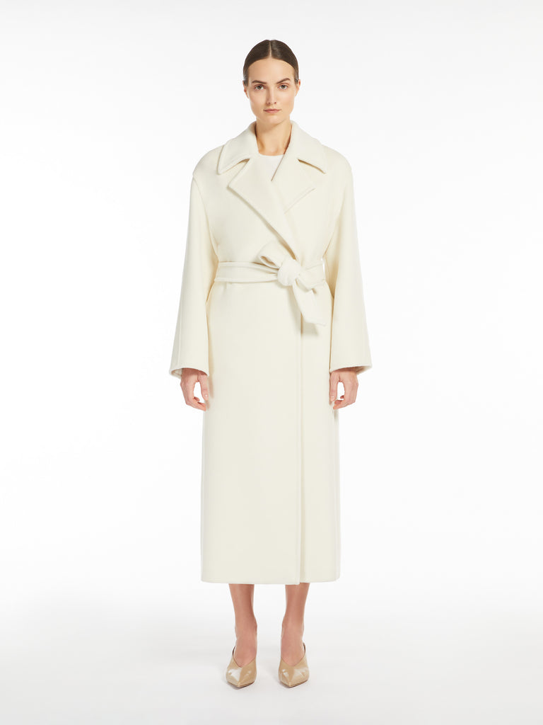 Alpaca, wool and cashmere wrap coat