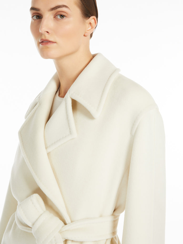Alpaca, wool and cashmere wrap coat