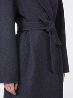 Denim-Effect Wool Coat for Women - Ultramarine - Max Mara UAE