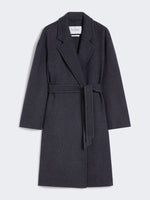 Denim-Effect Wool Coat for Women - Ultramarine - Max Mara UAE