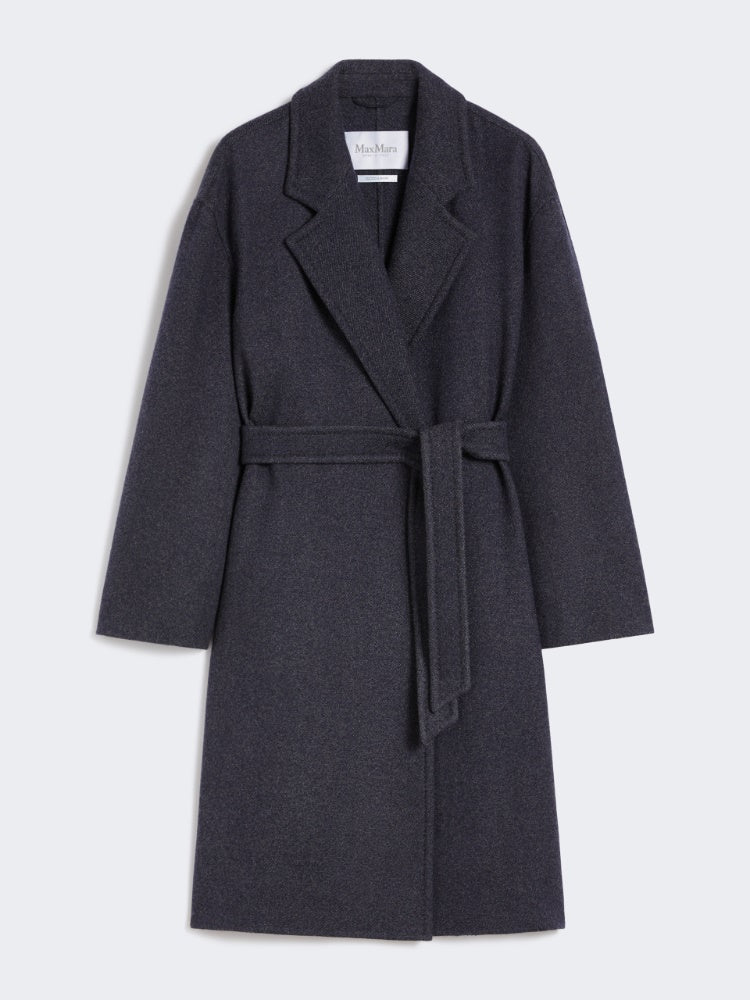 Denim-effect wool coat