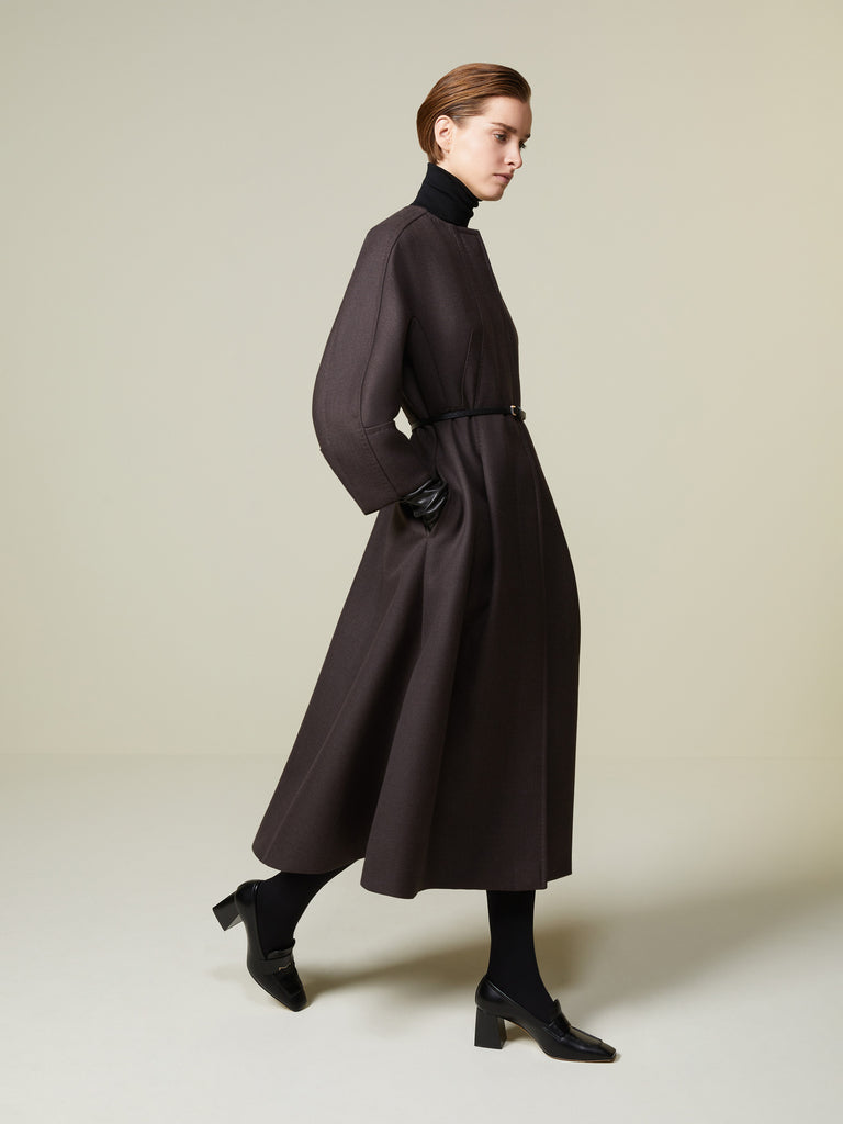 Pure wool double fabric coat
